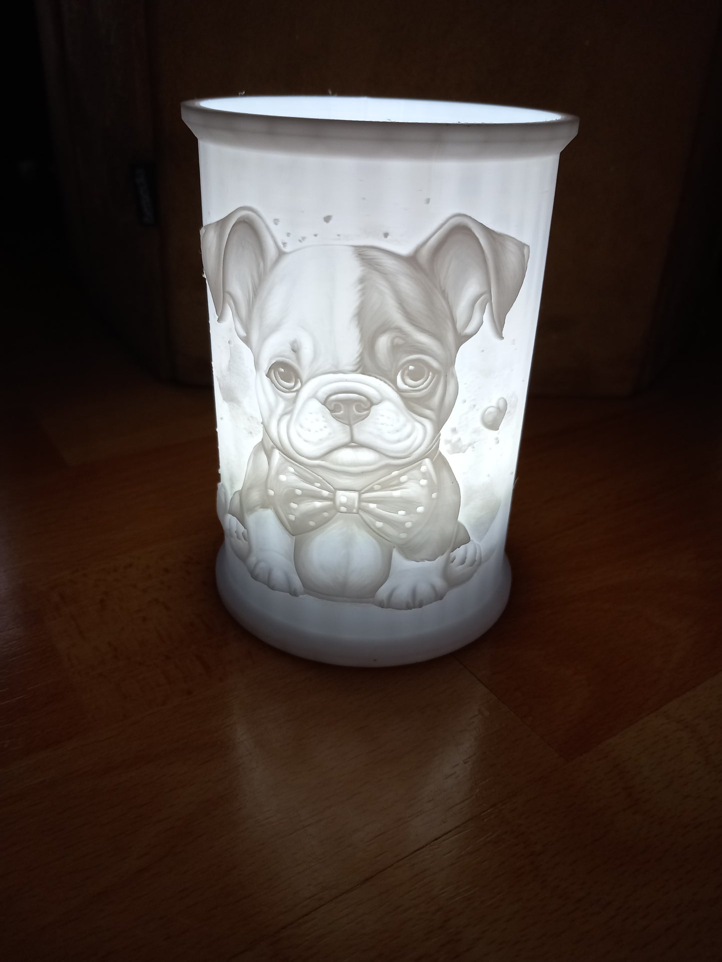 personalisierter 3D Zylinder schwarz/weiss