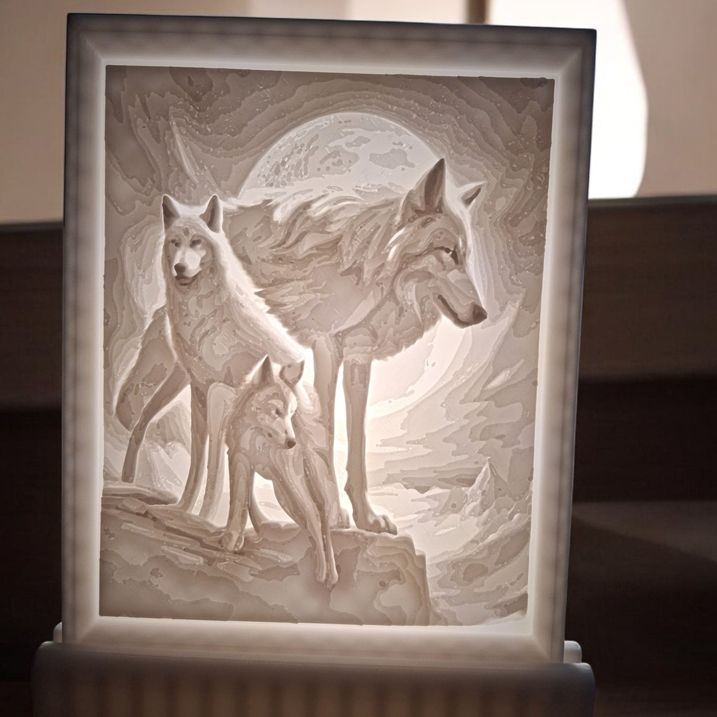 personalisiertes 3D Austauschbild schwarz/weiss ohne Ständer