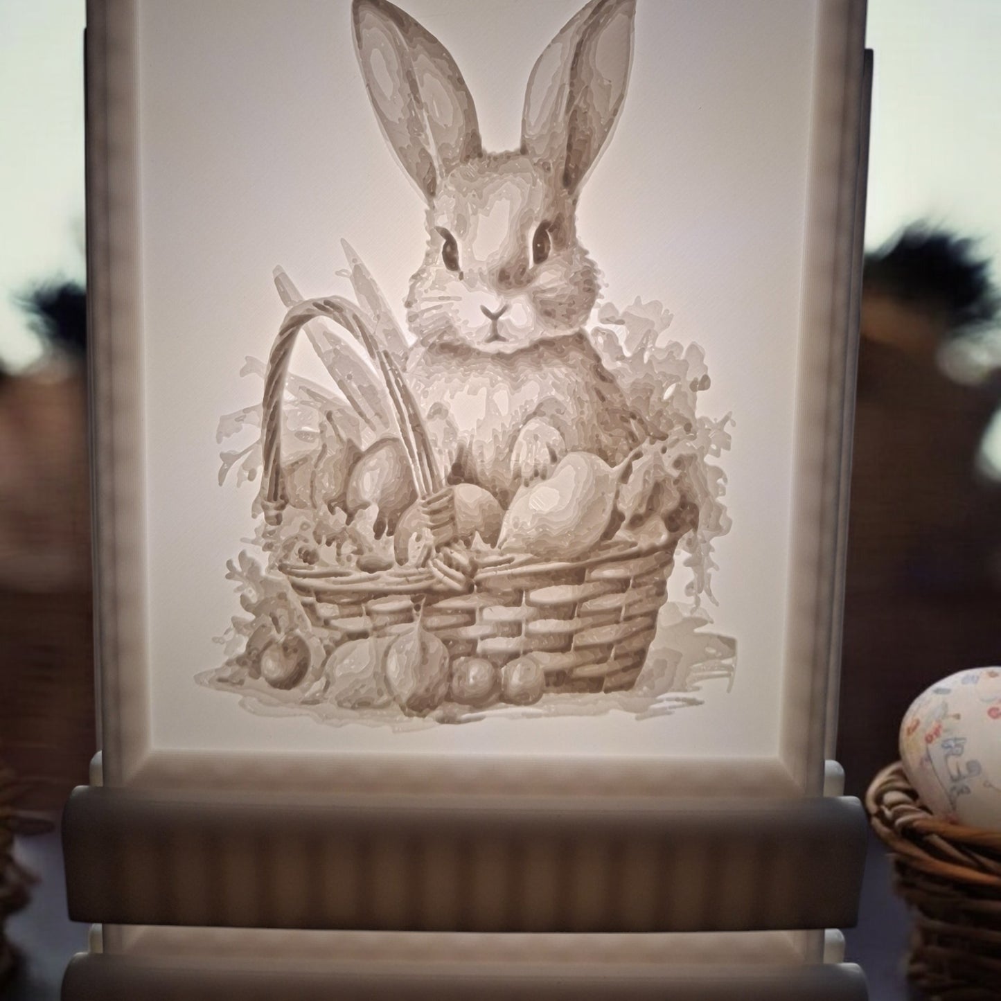 personalisiertes 3D Austauschbild schwarz/weiss ohne Ständer