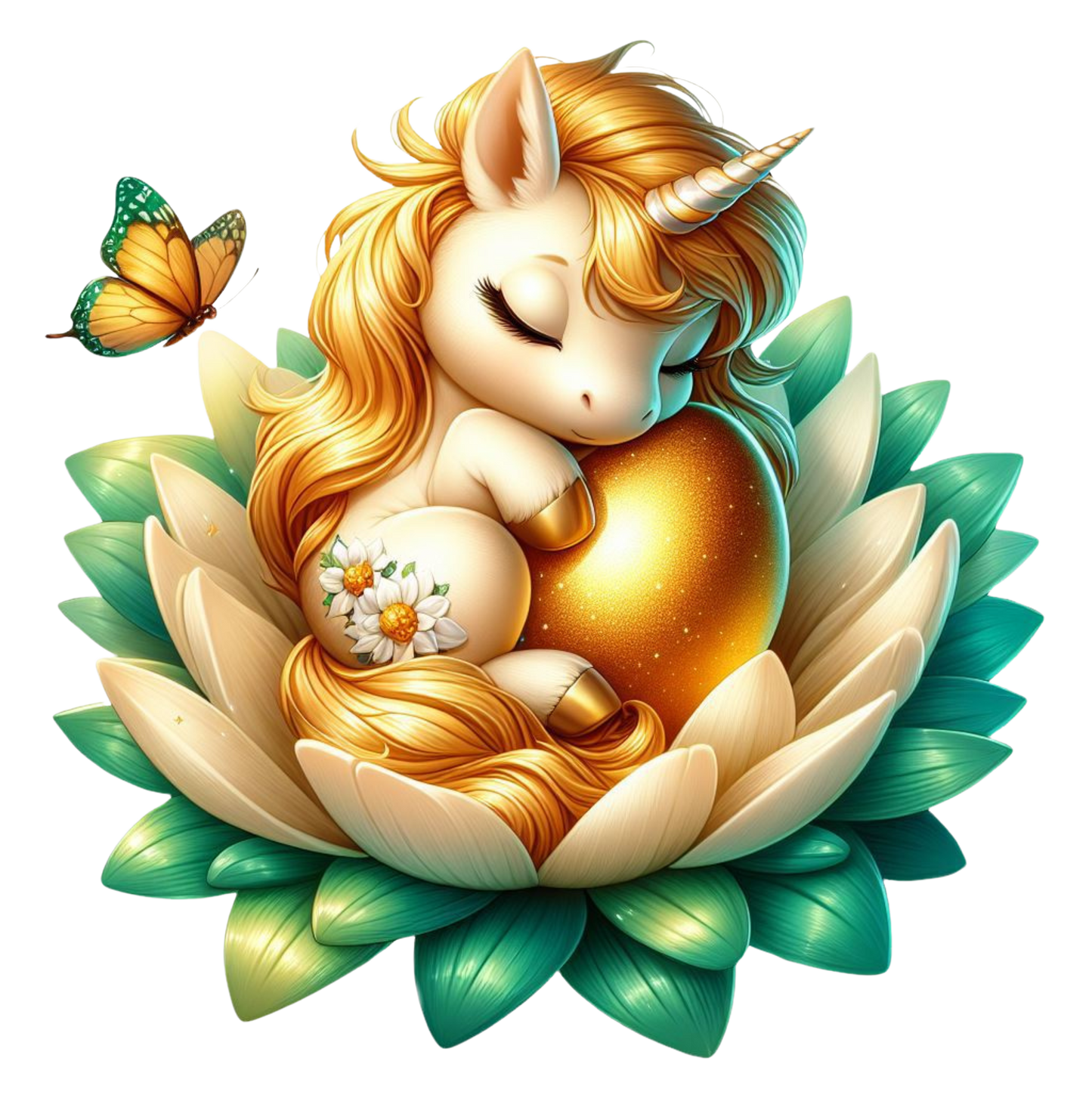 Bügelbild Sleeping Baby Unicorn 2