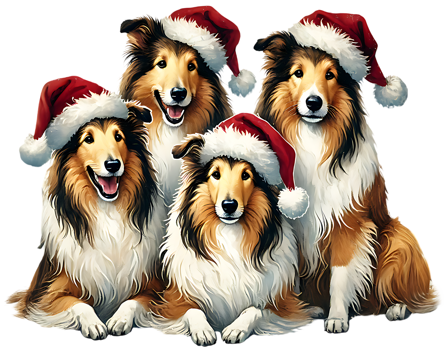 Bügelbild Weihnachtscollie