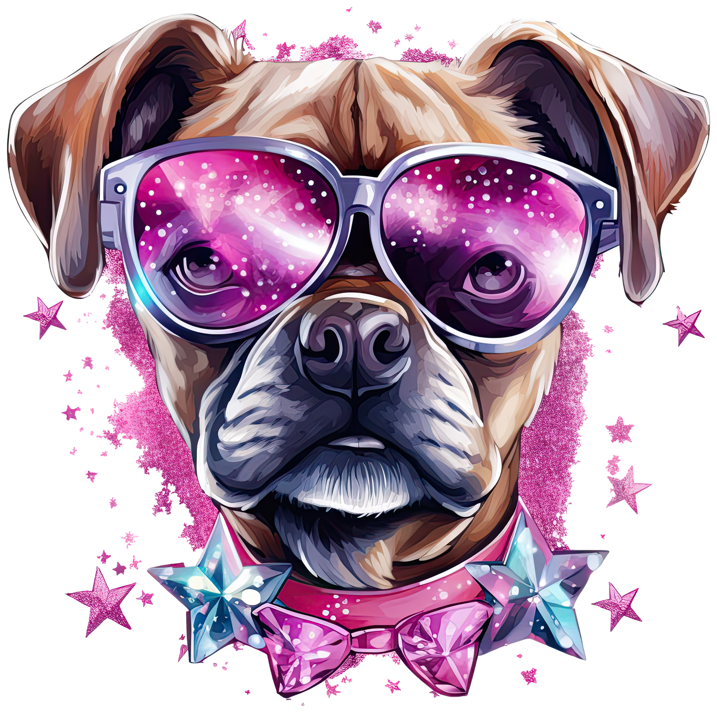 Bügelbild Cool Glamour Dog 1