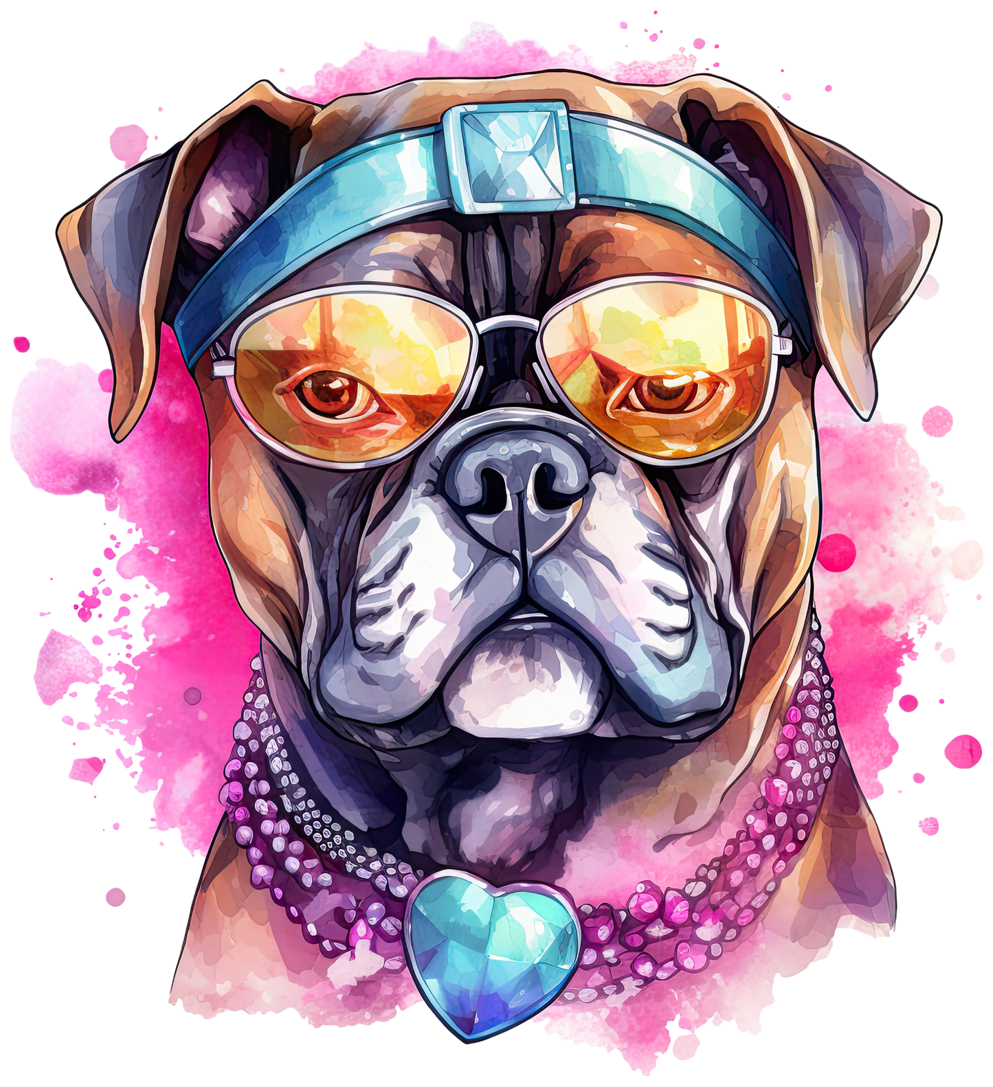 Bügelbild Cool Glamour Dog 11