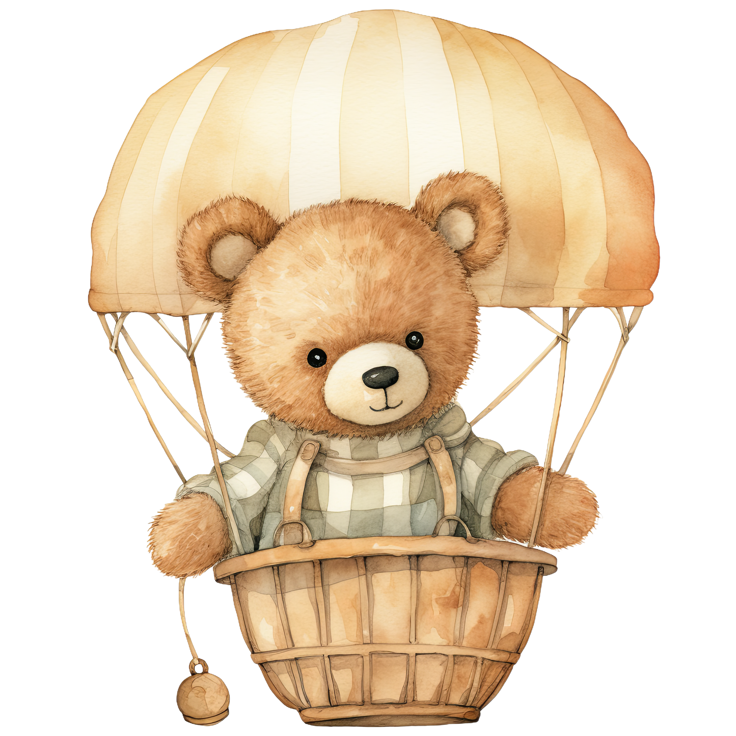 Bügelbild Teddy im Ballon