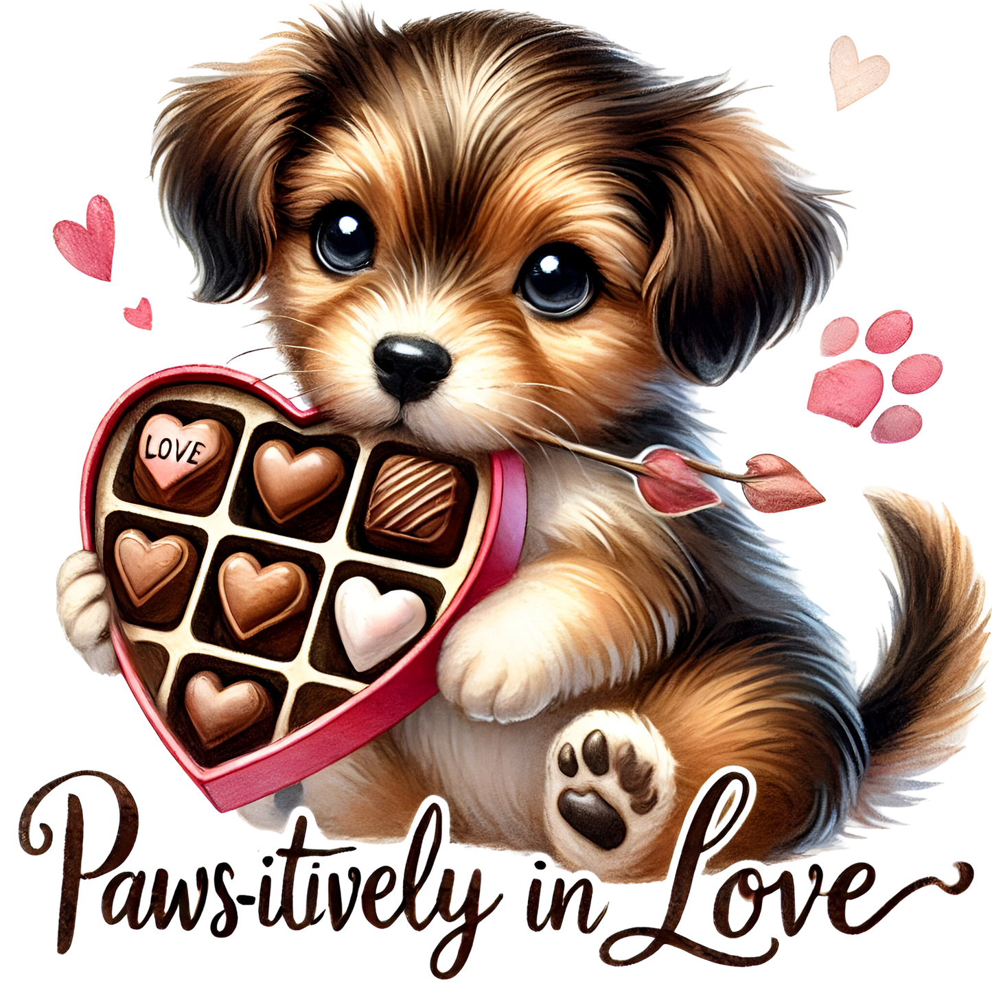 Bügelbild Valentine Paws in Love