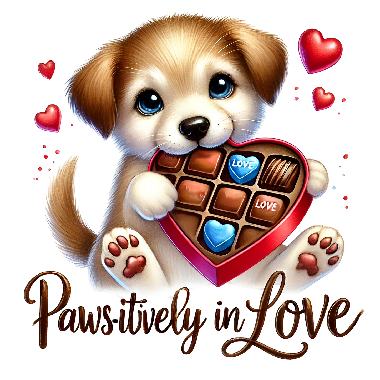 Bügelbild Valentine Paws in Love 1