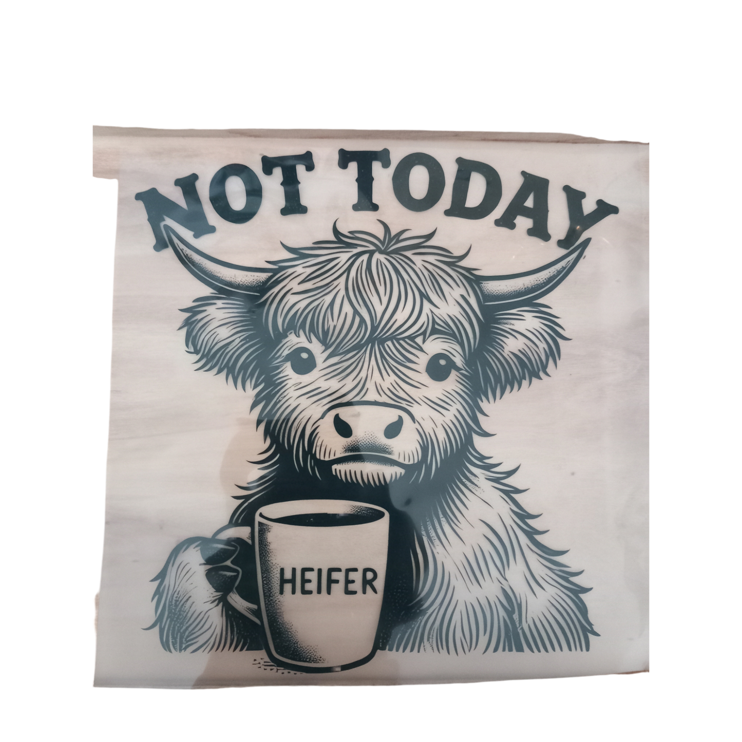 Bügelbild Highland Cow (Not Today)