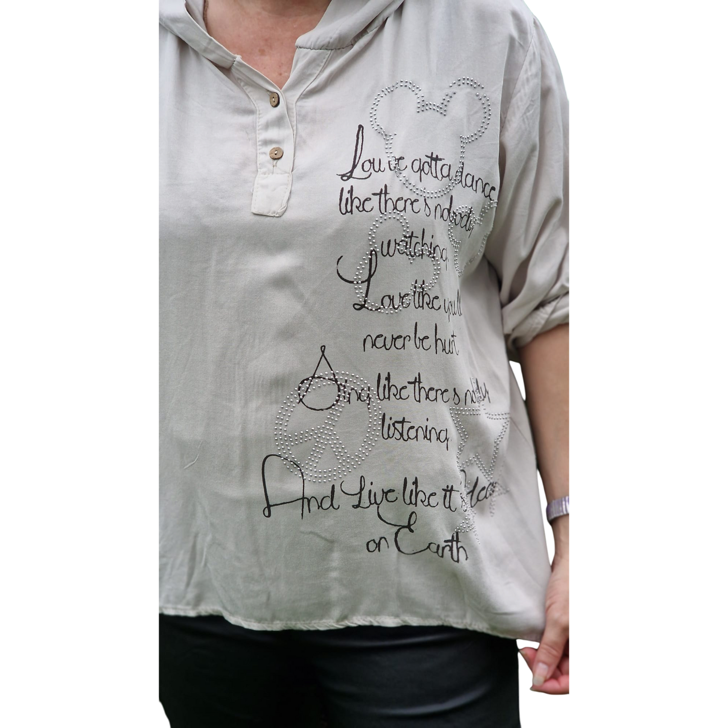 Blusen-Hodie mit Mickey