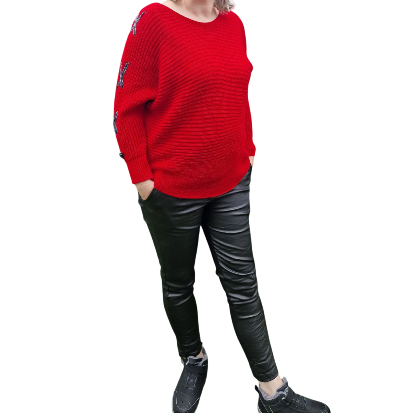 Strickpullover mit Schleifen