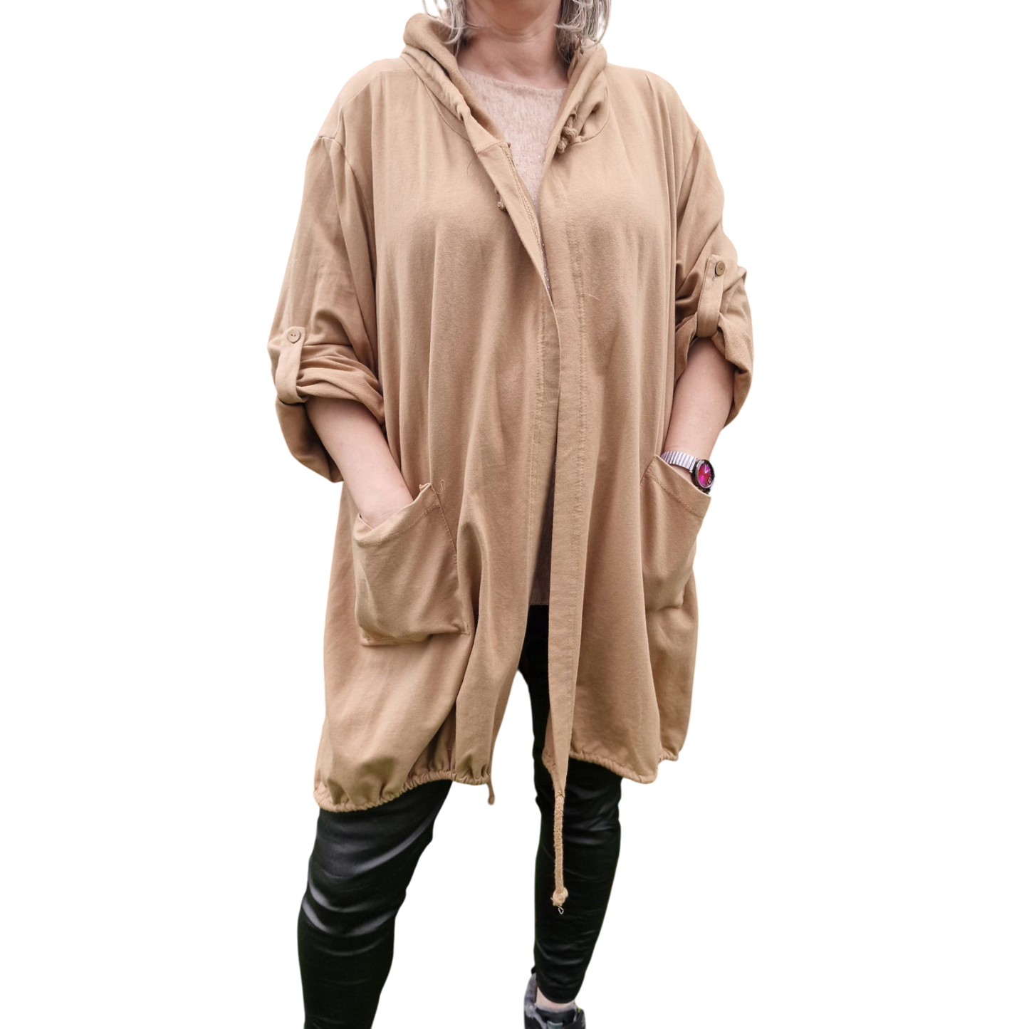 Cardigan Lieblingsmensch mit Kapuze