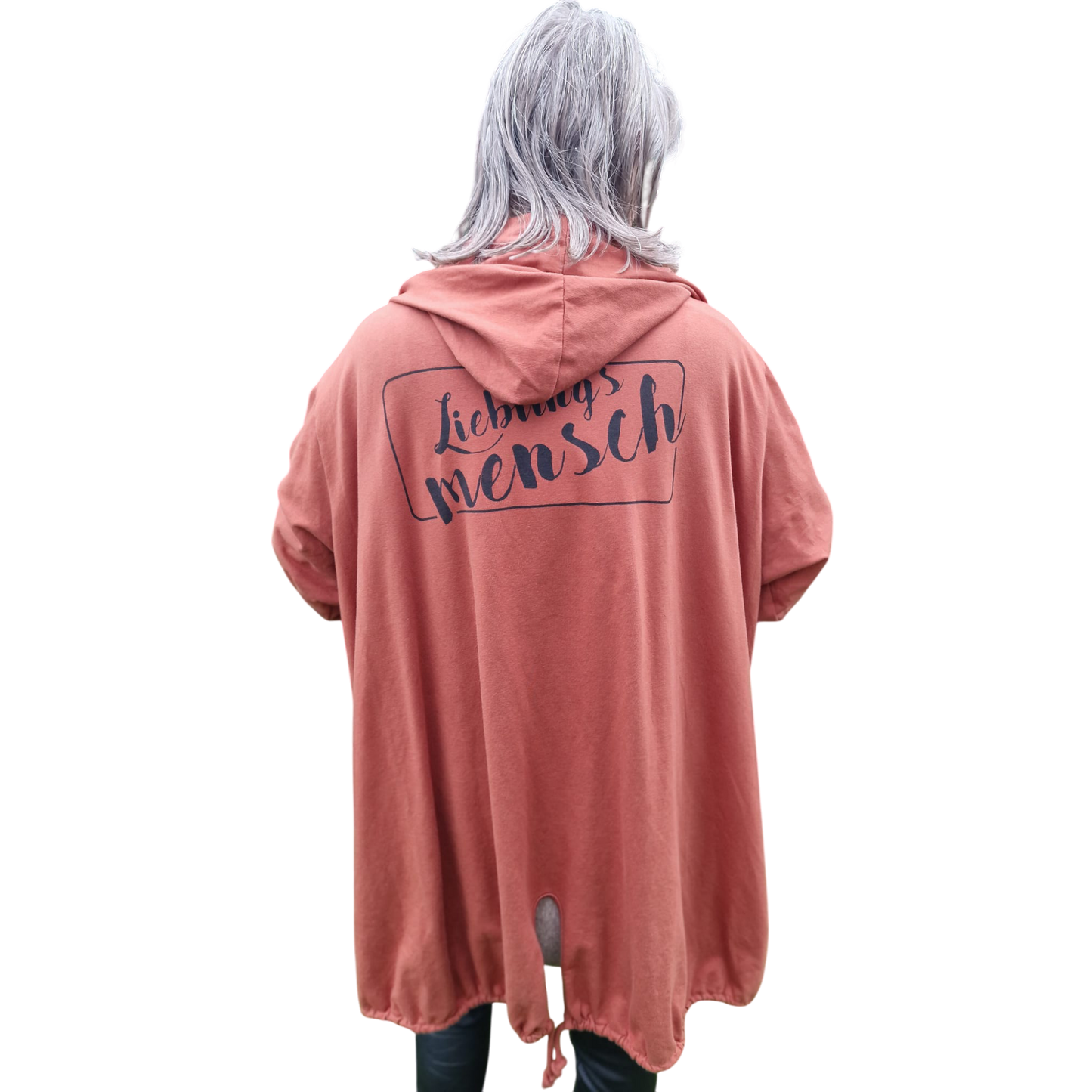 Cardigan Lieblingsmensch mit Kapuze