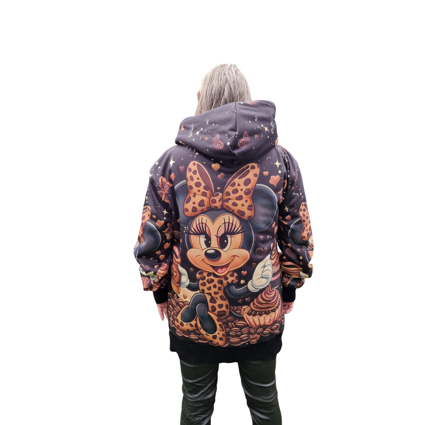 Jacke bedruckt Minnie Mouse mit Strickbündchen