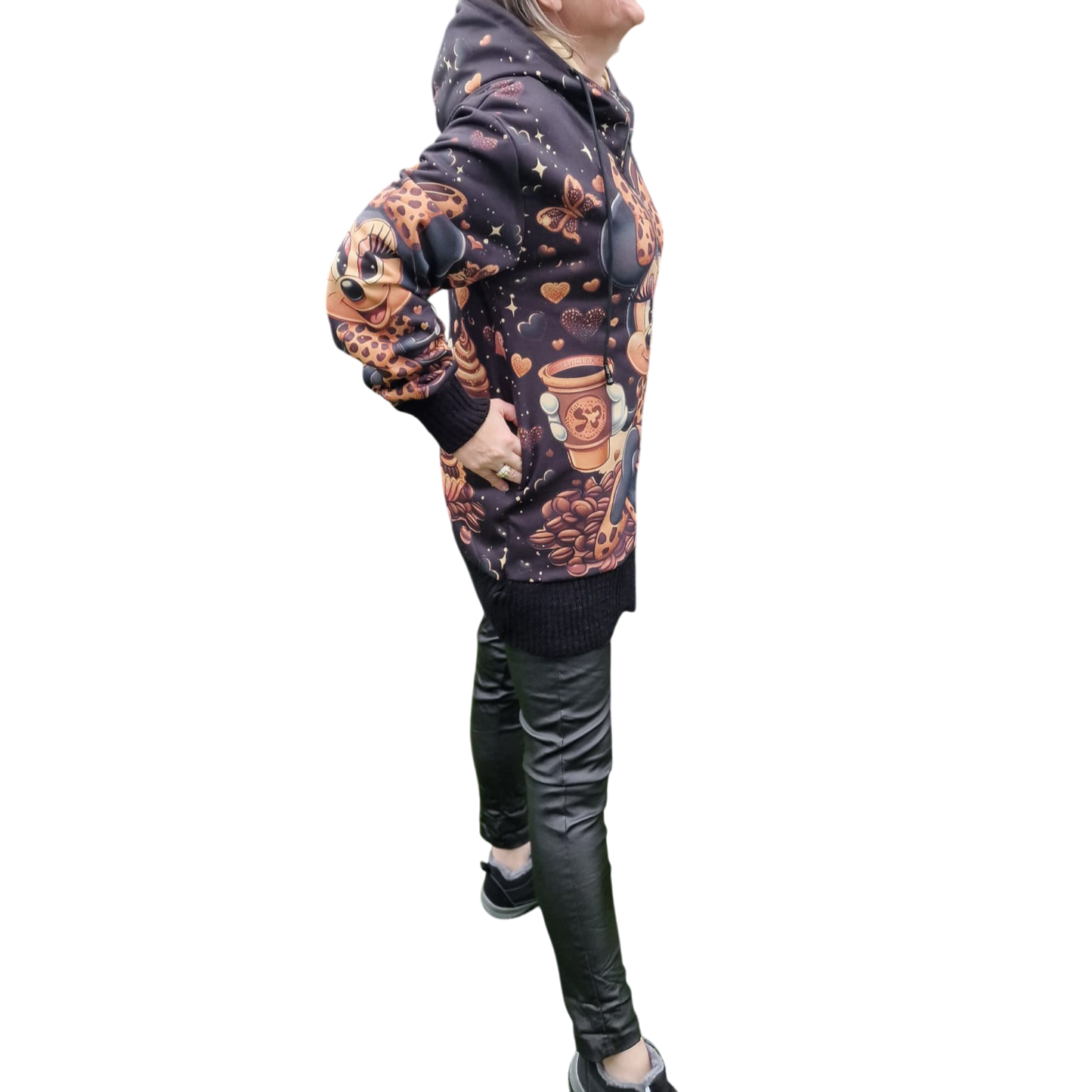 Jacke bedruckt Minnie Mouse mit Strickbündchen