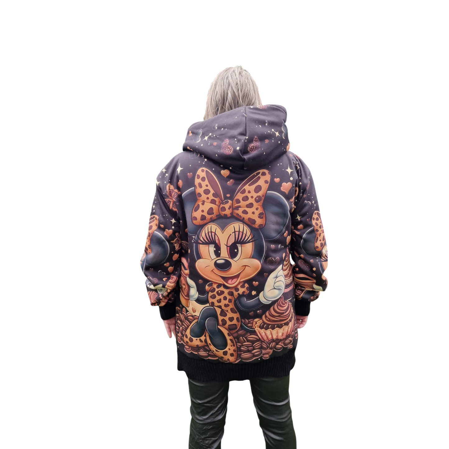 Jacke bedruckt Minnie Mouse mit Strickbündchen
