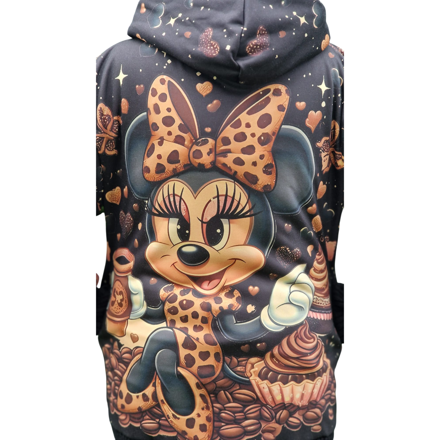 Jacke bedruckt Minnie Mouse mit Strickbündchen