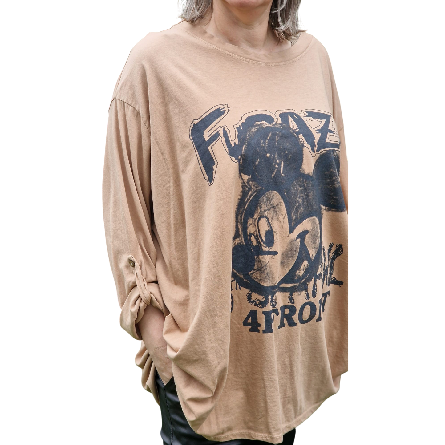 Shirt Mickey Mouse Druck Langarm