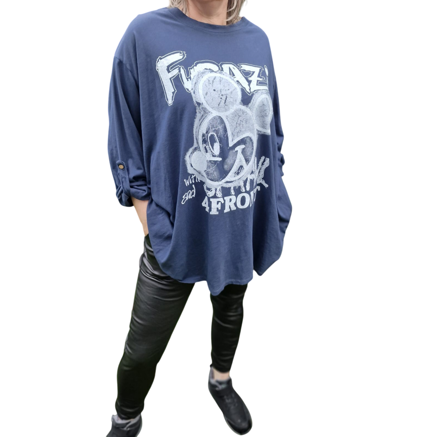 Shirt Mickey Mouse Druck Langarm