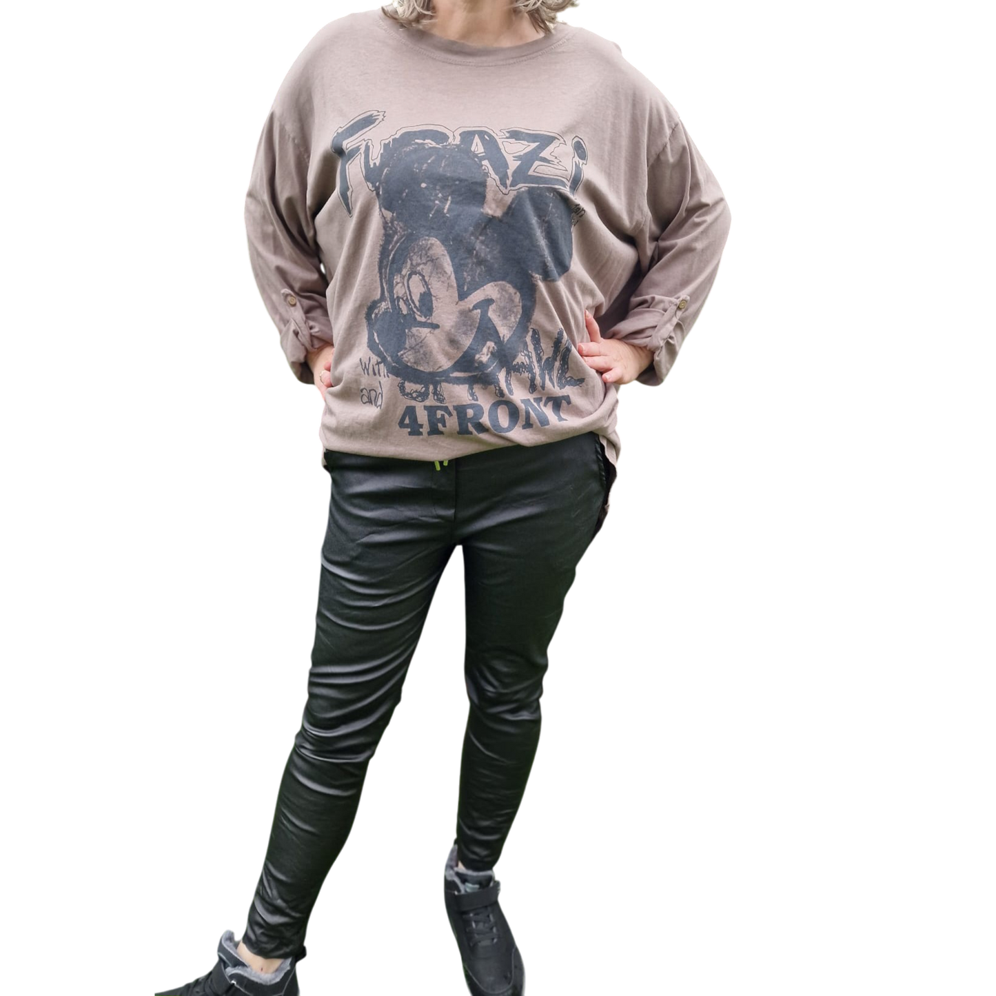 Shirt Mickey Mouse Druck Langarm