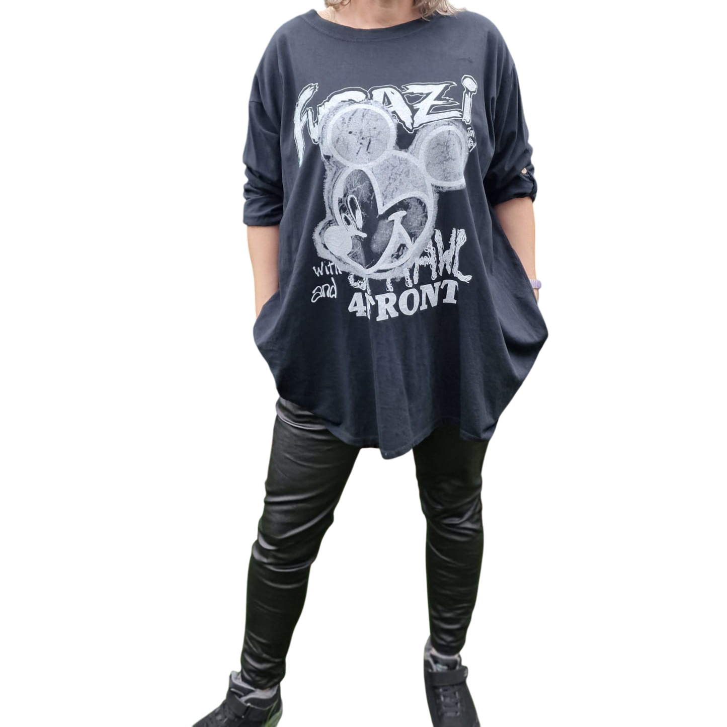 Shirt Mickey Mouse Druck Langarm