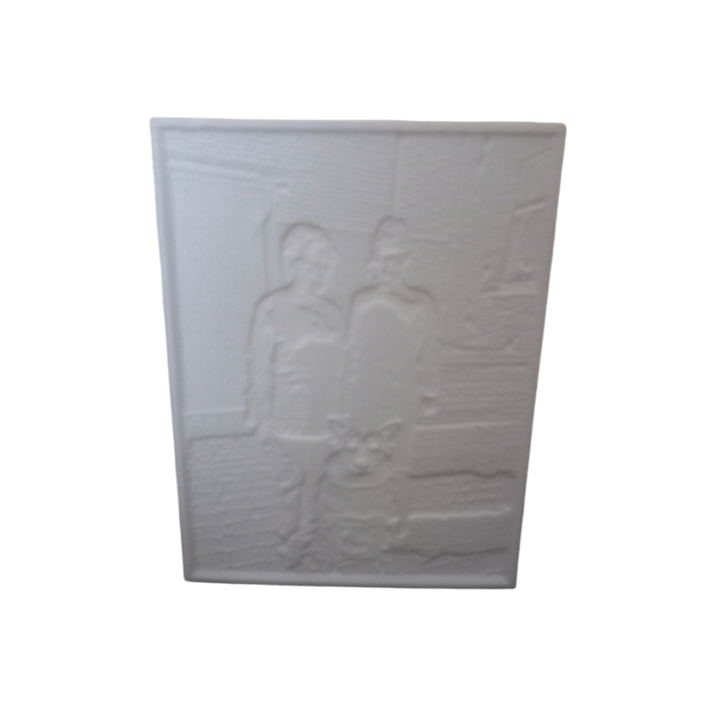 personalisiertes 3D Druckbild schwarz/weiss mit festem Ständer