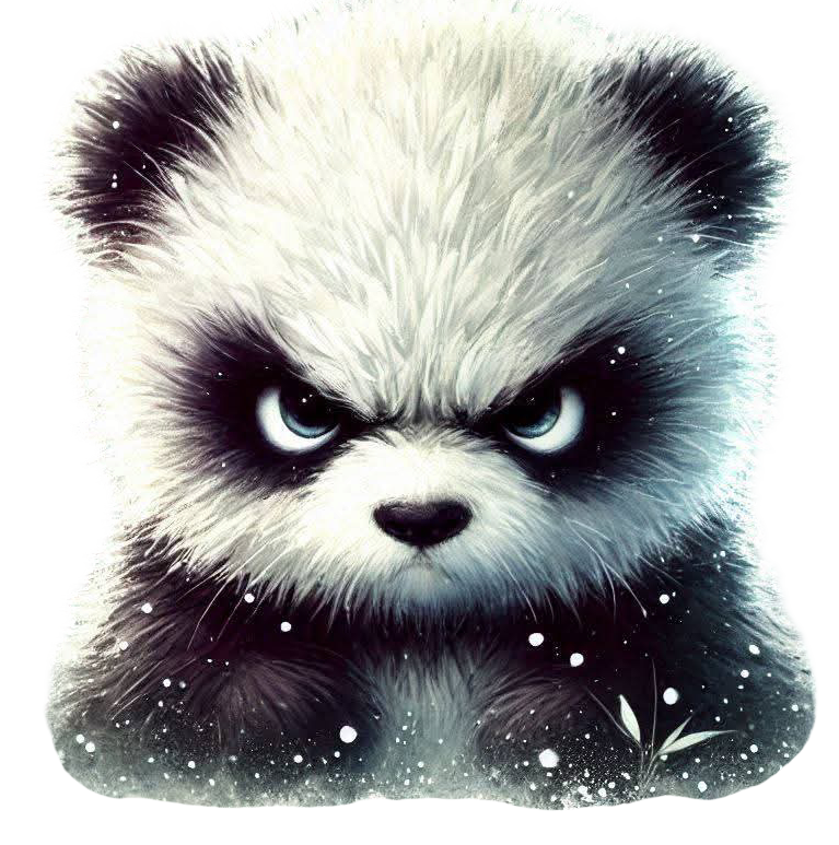 Bügelbild Grumpy Pandabär 205757