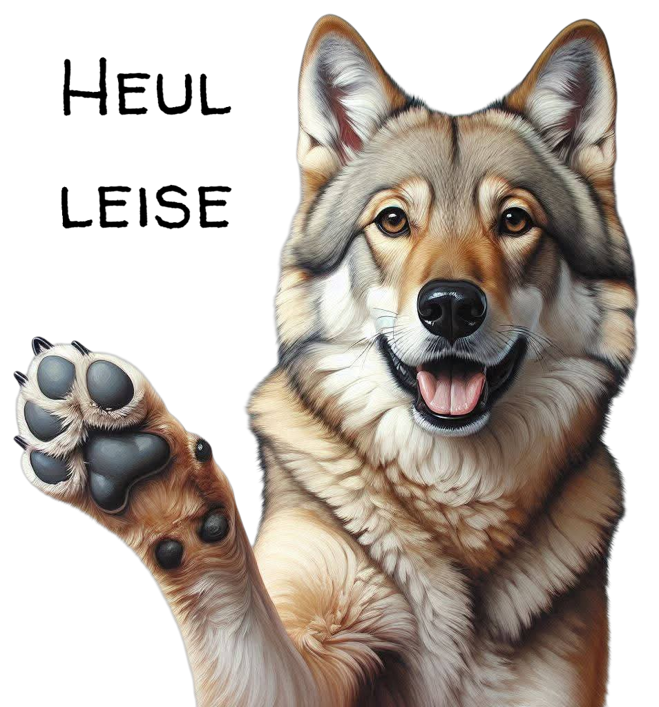 Bügelbild Hund Heul leise