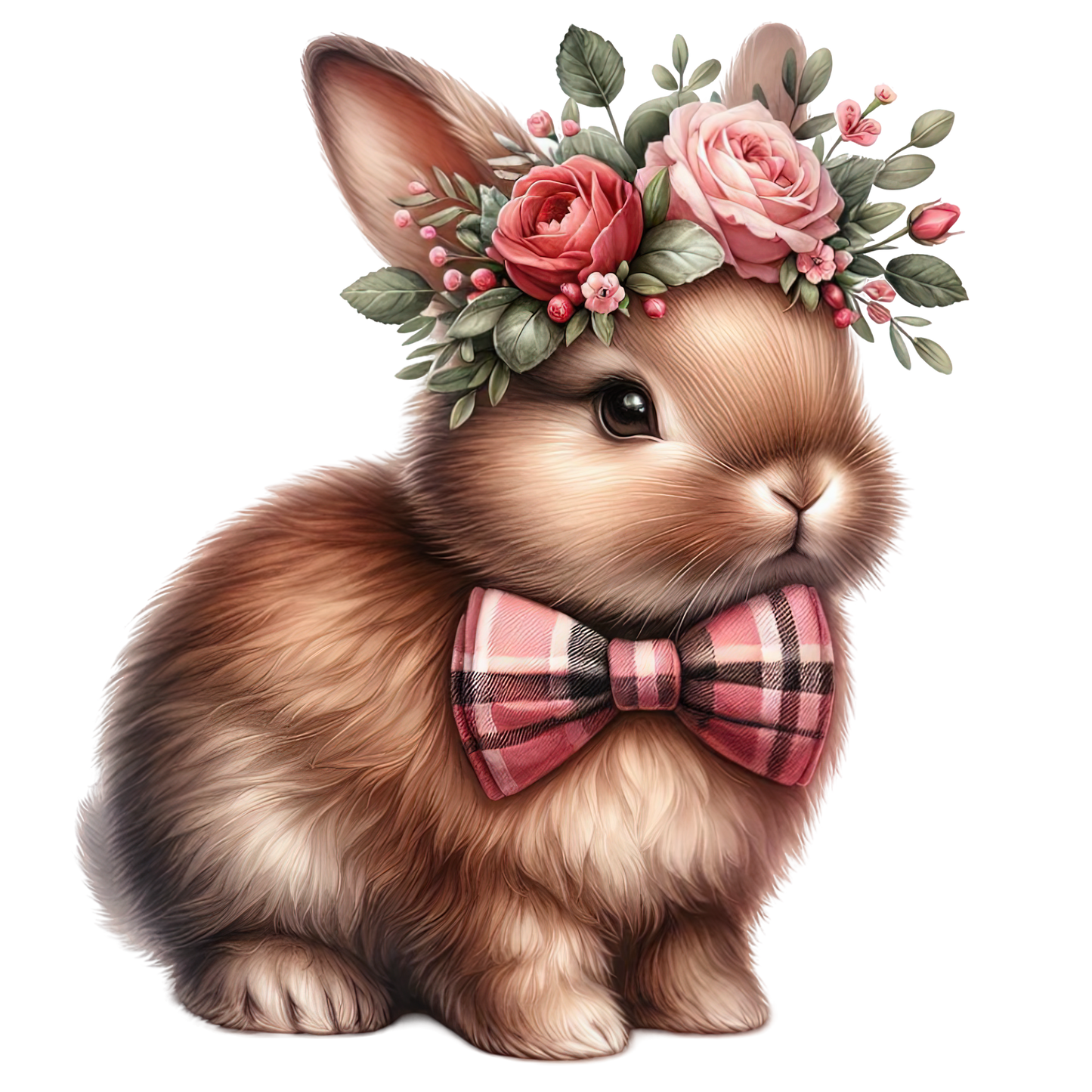 Bügelbild Hase Braun