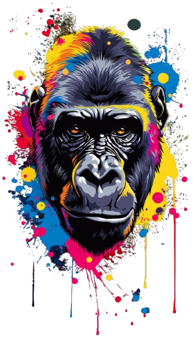 Bügelbild Gorilla 1_222
