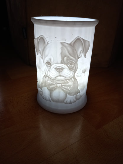 personalisierter 3D Zylinder schwarz/weiss