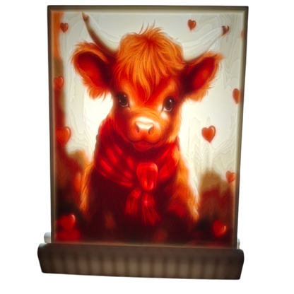 personalisiertes 3D Druckbild in Farbe mit Einzelständer