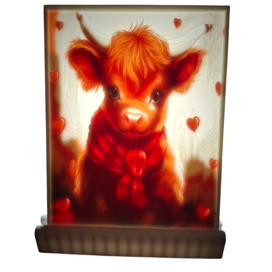 personalisiertes 3D Druckbild in Farbe mit Einzelständer