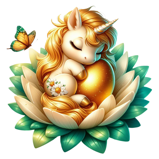 Bügelbild Sleeping Baby Unicorn 2