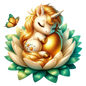 Bügelbild Sleeping Baby Unicorn 2