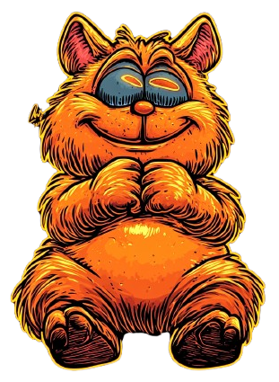 Bügelbild gemütliche Katze