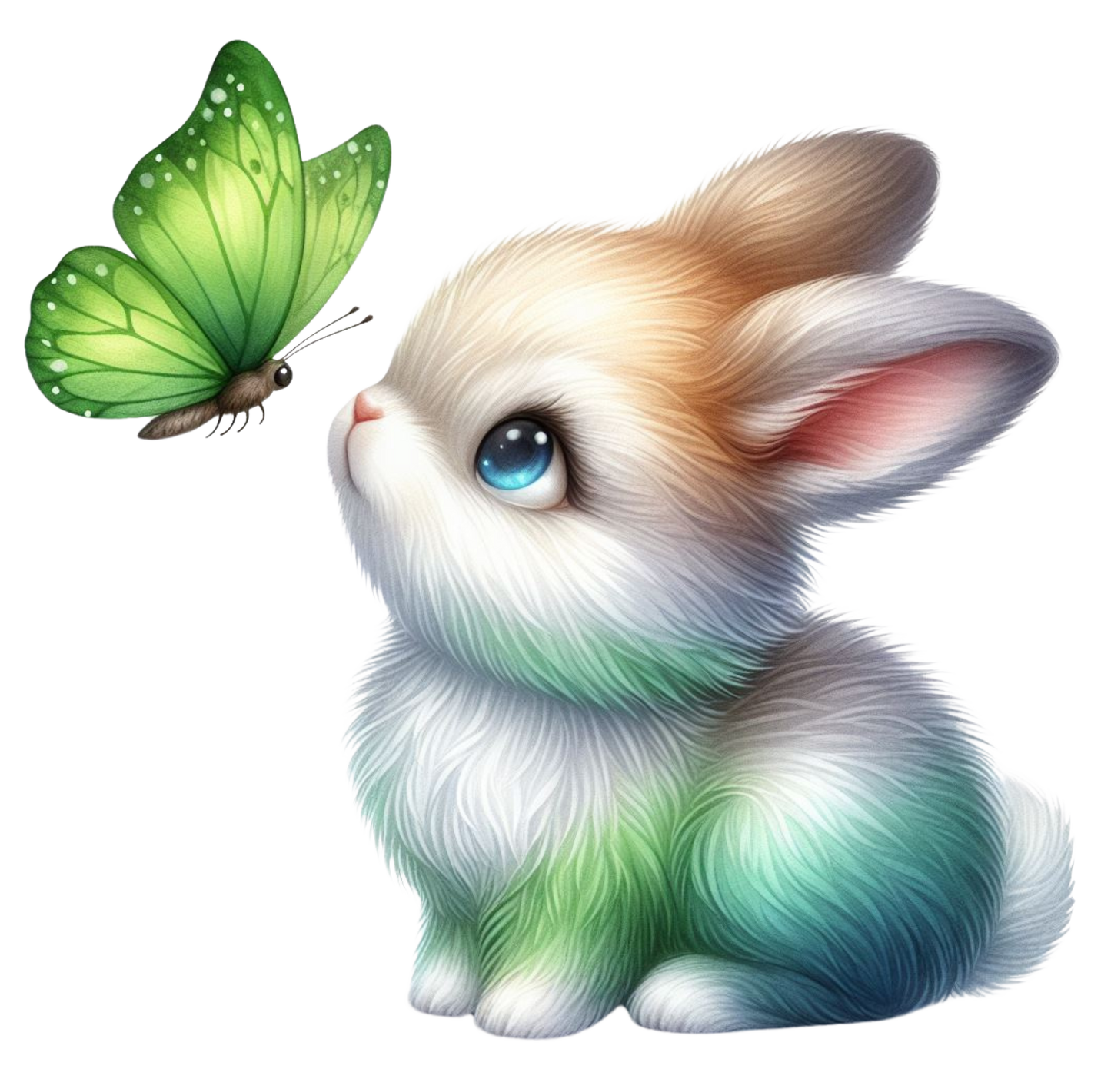 Bügelbild Bunny and Butterfly 5