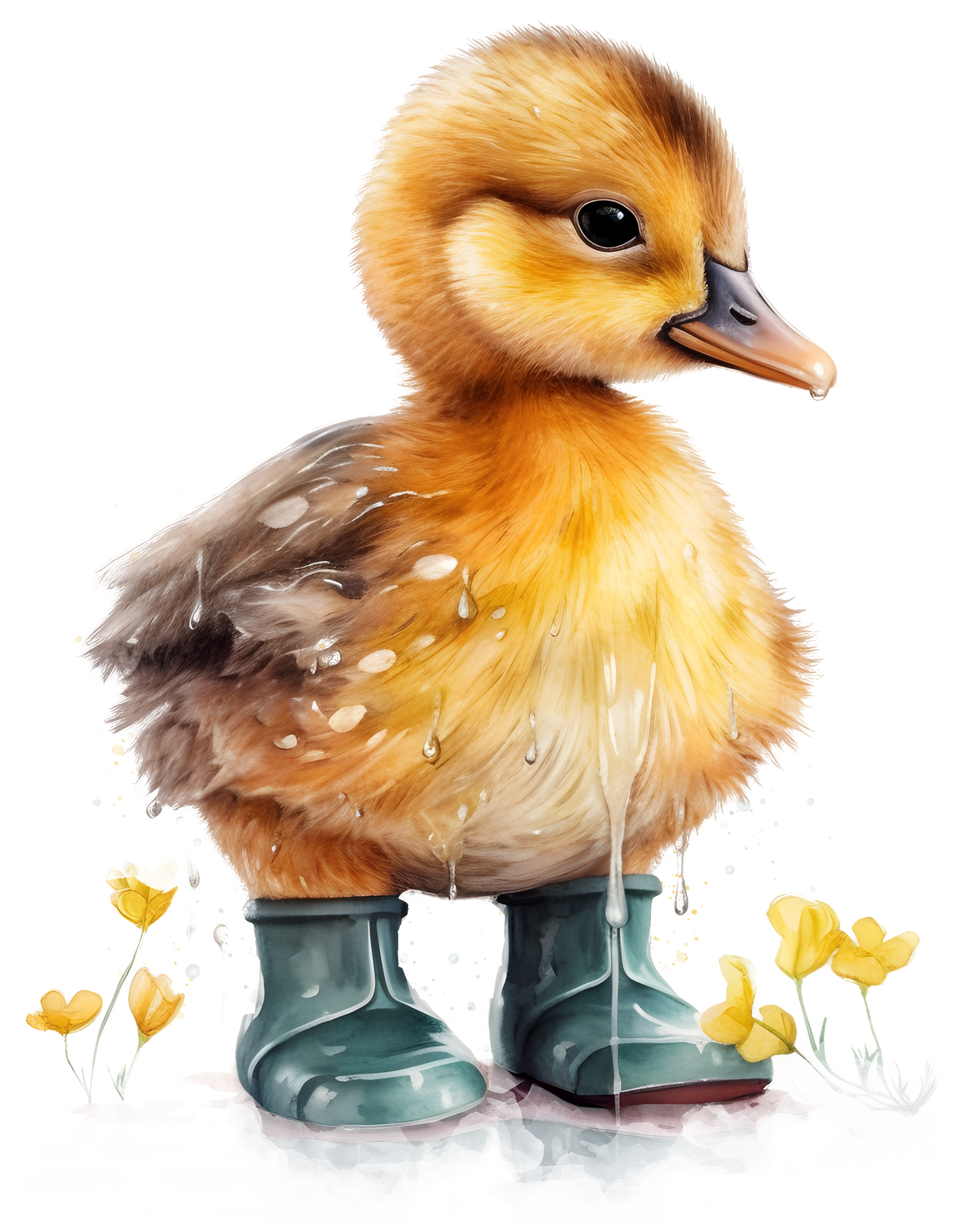 Bügelbild Ente Gummistiefel 8(2)