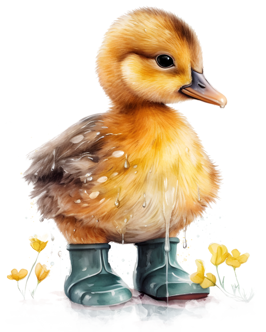 Bügelbild Ente Gummistiefel 8(2)