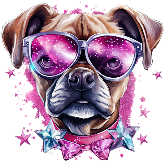 Bügelbild Cool Glamour Dog 1