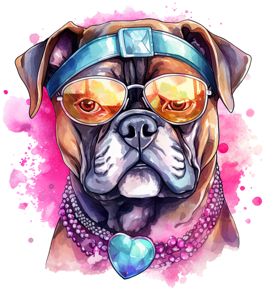 Bügelbild Cool Glamour Dog 11