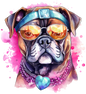 Bügelbild Cool Glamour Dog 11