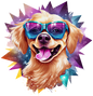 Bügelbild Cool Glamour Dog 3