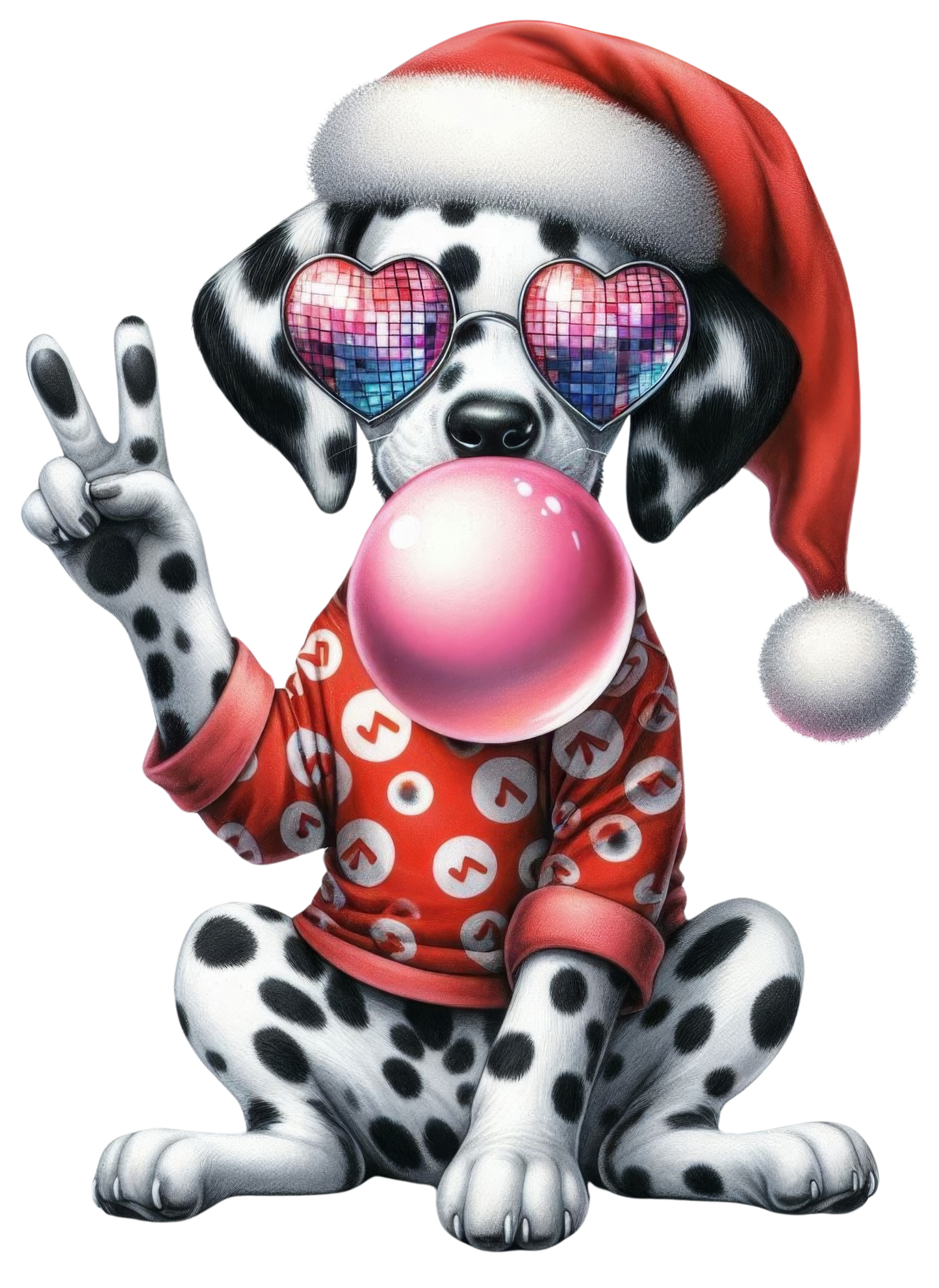 Bügelbild Weihnachtsdalmatiner