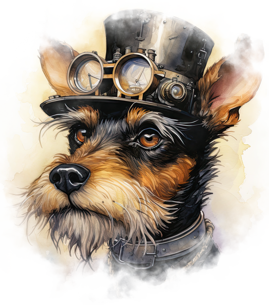 Bügelbild Steam Punk Fox Terrier