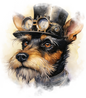 Bügelbild Steam Punk Fox Terrier