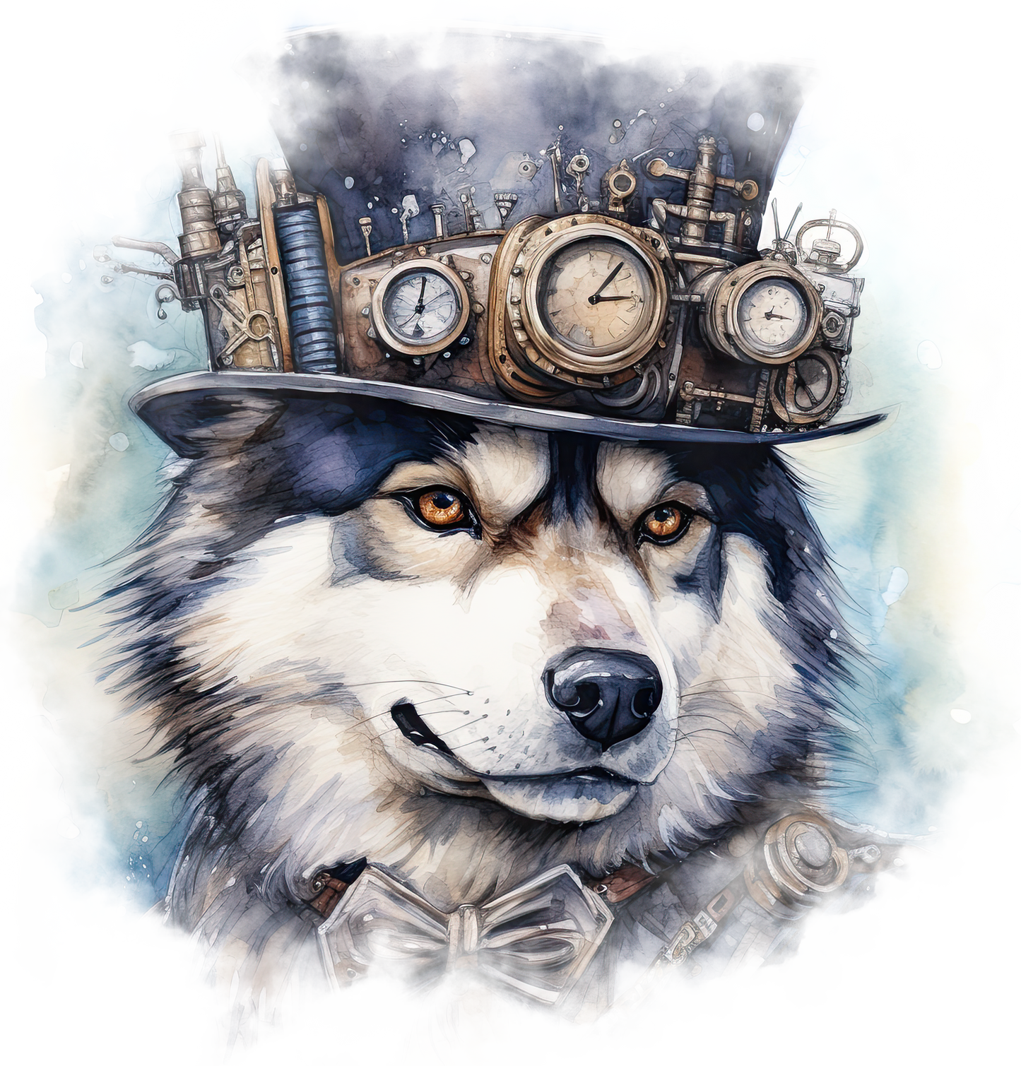 Bügelbild Steam Punk Alaskan Malamute