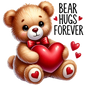 Bügelbild Valentine Teddy File 13