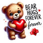Bügelbild Valentine Teddy File 21
