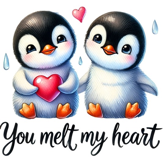 Bügelbild Valentine Pinguine File 22