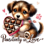 Bügelbild Valentine Paws in Love