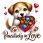 Bügelbild Valentine Paws in Love 1